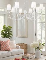 Eight Light Chandelier by Z-Lite - Aslin Collection, Textured White Finish - 830-42TXWH