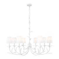 Eight Light Chandelier by Z-Lite - Aslin Collection, Textured White Finish - 830-42TXWH