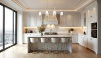 Six Light Linear Chandelier by Z-Lite - Aslin Collection, Gold Leaf Finish - 830-44L-GLF