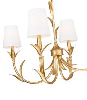 Six Light Linear Chandelier by Z-Lite - Aslin Collection, Gold Leaf Finish - 830-44L-GLF