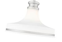 One Light Pendant by Z-Lite - Reznor Collection, Brushed Nickel Finish - 831P12-BN