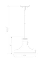 One Light Pendant by Z-Lite - Reznor Collection, Brushed Nickel Finish - 831P12-BN