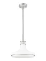 One Light Pendant by Z-Lite - Reznor Collection, Brushed Nickel Finish - 831P12-BN