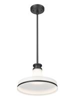 One Light Pendant by Z-Lite - Reznor Collection, Matte Black Finish - 831P12-MB