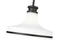 One Light Pendant by Z-Lite - Reznor Collection, Matte Black Finish - 831P12-MB