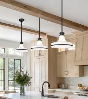 One Light Pendant by Z-Lite - Reznor Collection, Matte Black Finish - 831P12-MB