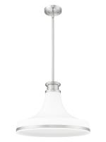 One Light Pendant by Z-Lite - Reznor Collection, Brushed Nickel Finish - 831P18-BN