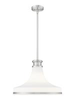 One Light Pendant by Z-Lite - Reznor Collection, Brushed Nickel Finish - 831P18-BN