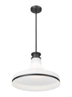 One Light Pendant by Z-Lite - Reznor Collection, Matte Black Finish - 831P18-MB