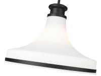 One Light Pendant by Z-Lite - Reznor Collection, Matte Black Finish - 831P18-MB