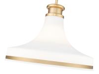One Light Pendant by Z-Lite - Reznor Collection, Modern Gold Finish - 831P18-MGLD