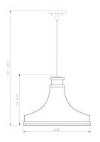 One Light Pendant by Z-Lite - Reznor Collection, Modern Gold Finish - 831P18-MGLD