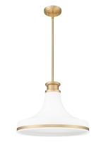 One Light Pendant by Z-Lite - Reznor Collection, Modern Gold Finish - 831P18-MGLD