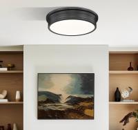 LED Flush Mount by Z-Lite - Bentley Collection, Matte Black Finish - 7702F20-MB-LED