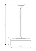 LED Pendant by Z-Lite - Renaud Collection, Modern Gold Finish - 827P13-MGLD-LED