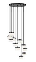 LED Chandelier by Z-Lite - Renaud Collection, Matte Black Finish - 827P6-11R-MB-LED