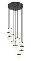 LED Chandelier by Z-Lite - Renaud Collection, Matte Black Finish - 827P6-11R-MB-LED