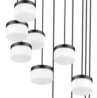 LED Chandelier by Z-Lite - Renaud Collection, Matte Black Finish - 827P6-11R-MB-LED