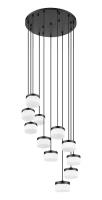 LED Chandelier by Z-Lite - Renaud Collection, Matte Black Finish - 827P6-11R-MB-LED
