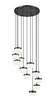LED Chandelier by Z-Lite - Renaud Collection, Matte Black Finish - 827P6-11R-MB-LED