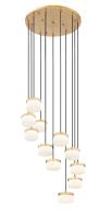 LED Chandelier by Z-Lite - Renaud Collection, Modern Gold Finish - 827P6-11R-MGLD-LED