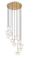 LED Chandelier by Z-Lite - Renaud Collection, Modern Gold Finish - 827P6-11R-MGLD-LED