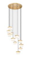 LED Chandelier by Z-Lite - Renaud Collection, Modern Gold Finish - 827P6-11R-MGLD-LED