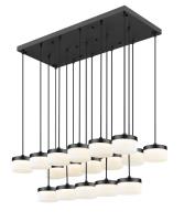 LED Linear Chandelier by Z-Lite - Renaud Collection, Matte Black Finish - 827P6-17L-MB-LED