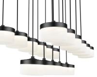 LED Linear Chandelier by Z-Lite - Renaud Collection, Matte Black Finish - 827P6-17L-MB-LED
