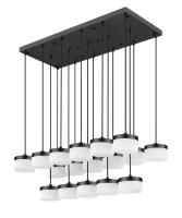 LED Linear Chandelier by Z-Lite - Renaud Collection, Matte Black Finish - 827P6-17L-MB-LED