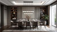 LED Linear Chandelier by Z-Lite - Renaud Collection, Matte Black Finish - 827P6-17L-MB-LED
