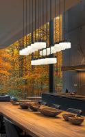 LED Linear Chandelier by Z-Lite - Renaud Collection, Matte Black Finish - 827P6-17L-MB-LED