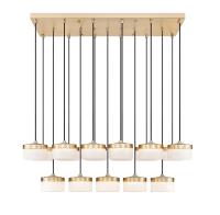 LED Linear Chandelier by Z-Lite - Renaud Collection, Modern Gold Finish - 827P6-17L-MGLD-LED