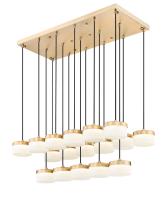 LED Linear Chandelier by Z-Lite - Renaud Collection, Modern Gold Finish - 827P6-17L-MGLD-LED