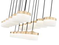 LED Linear Chandelier by Z-Lite - Renaud Collection, Modern Gold Finish - 827P6-17L-MGLD-LED