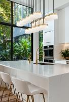 LED Linear Chandelier by Z-Lite - Renaud Collection, Modern Gold Finish - 827P6-17L-MGLD-LED