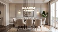 LED Linear Chandelier by Z-Lite - Renaud Collection, Modern Gold Finish - 827P6-17L-MGLD-LED