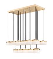 LED Linear Chandelier by Z-Lite - Renaud Collection, Modern Gold Finish - 827P6-17L-MGLD-LED