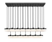 LED Linear Chandelier by Z-Lite - Renaud Collection, Matte Black Finish - 827P6-23L-MB-LED