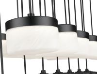LED Linear Chandelier by Z-Lite - Renaud Collection, Matte Black Finish - 827P6-23L-MB-LED