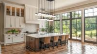 LED Linear Chandelier by Z-Lite - Renaud Collection, Matte Black Finish - 827P6-23L-MB-LED