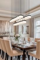 LED Linear Chandelier by Z-Lite - Renaud Collection, Matte Black Finish - 827P6-23L-MB-LED