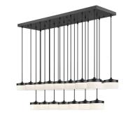 LED Linear Chandelier by Z-Lite - Renaud Collection, Matte Black Finish - 827P6-23L-MB-LED