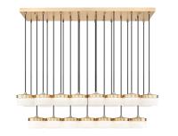LED Linear Chandelier by Z-Lite - Renaud Collection, Modern Gold Finish - 827P6-23L-MGLD-LED