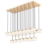 LED Linear Chandelier by Z-Lite - Renaud Collection, Modern Gold Finish - 827P6-23L-MGLD-LED