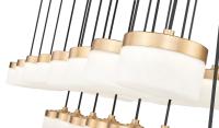 LED Linear Chandelier by Z-Lite - Renaud Collection, Modern Gold Finish - 827P6-23L-MGLD-LED