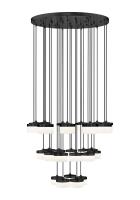 LED Chandelier by Z-Lite - Renaud Collection, Matte Black Finish - 827P6-27R-MB-LED