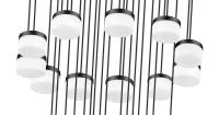 LED Chandelier by Z-Lite - Renaud Collection, Matte Black Finish - 827P6-27R-MB-LED