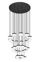 LED Chandelier by Z-Lite - Renaud Collection, Matte Black Finish - 827P6-27R-MB-LED