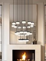 LED Chandelier by Z-Lite - Renaud Collection, Matte Black Finish - 827P6-27R-MB-LED